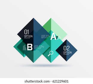 Geometric abstract background with option infographic. Vector template background for workflow layout, diagram, number options or web design