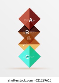 Geometric abstract background with option infographic. Vector template background for workflow layout, diagram, number options or web design