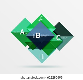 Fondo geométrico abstracto con opción infográfica. Fondo de plantilla de vector para diseño de flujo de trabajo, diagrama, opciones de número o diseño web
