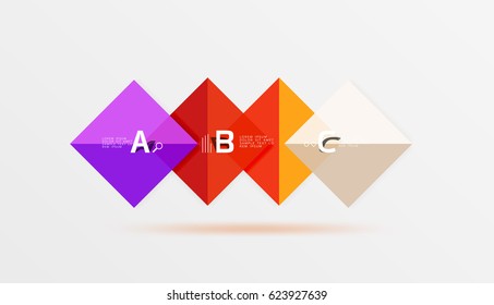 Geometric abstract background with option infographic. Vector template background for workflow layout, diagram, number options or web design