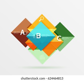 Geometric abstract background with option infographic. Vector template background for workflow layout, diagram, number options or web design