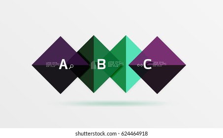 Geometric abstract background with option infographic. Vector template background for workflow layout, diagram, number options or web design