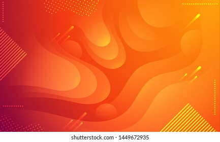 Geometric abstract background in orange color.