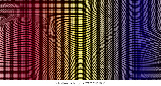 fondo abstracto geométrico, adorno formado por puntos dispuestos y formados como una red, con colorido y alegre, futurista y lujoso.