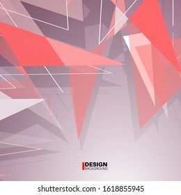 Geometric abstract background. overlap of modern forms the design. Vector illustrations for wallpapers, banners, backgrounds, etc.