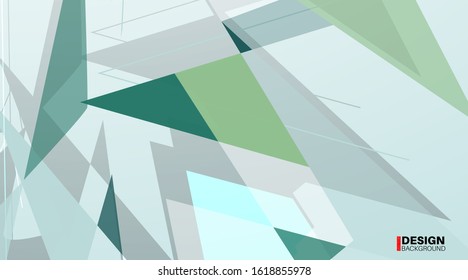 Geometric abstract background. overlap of modern forms the design. Vector illustrations for wallpapers, banners, backgrounds, etc.