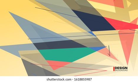 Geometric abstract background. overlap of modern forms the design. Vector illustrations for wallpapers, banners, backgrounds, etc.