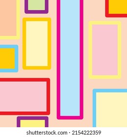 geometric abstract background in pastel colors with ethnic decoration