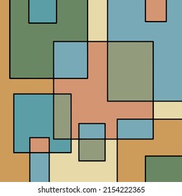 fondo geométrico abstracto en tonos pastel con decoración étnica