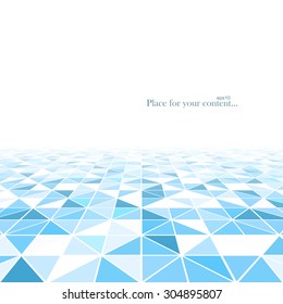 Geometric abstract background with a perspective. Vector illustration.