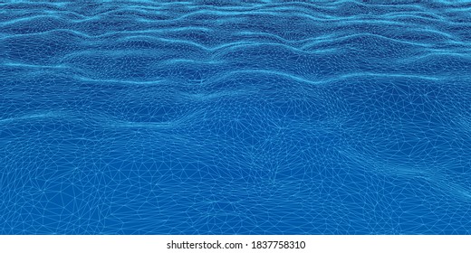 Fondo abstracto geométrico. Superficie curva poligonal. Ilustración vectorial.
