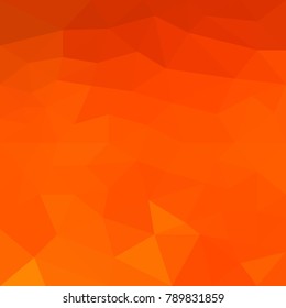 Geometric abstract background from polygons. Bright orange color