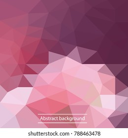 Geometric abstract background from polygons. Burgundy, violet and pink colors