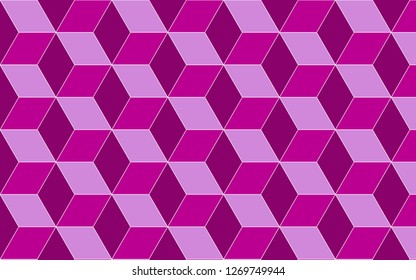 Geometric Abstract Background Purple Cubes.