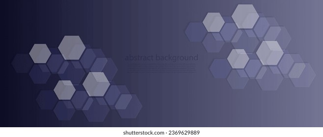 Fondo geométrico abstracto con hexagones púrpura. Molécula de estructura y comunicación. Ciencia, tecnología y concepto médico. Ilustración del vector