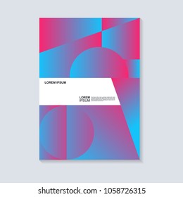 Geometric or abstract background with random shape. Usable for poster, wallpaper, cover and flyer template. Colored element. Colorful retro shape. Also usable for brochure, flyer and banner.