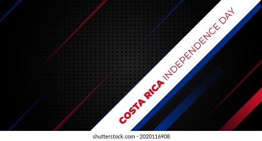 Geometric abstract background with red, blue, and dark design. good template for Costa rica Independence Day or National day design.