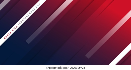 Geometric abstract background with red, blue, and white color design. good template for Costa rica Independence Day or National day design.