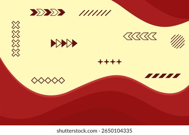 Fondo Abstractas geométrico con Elementos rojos y amarillos