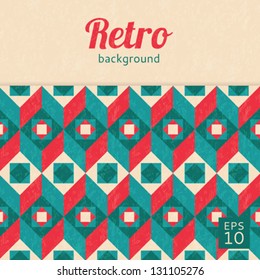Geometric abstract background retro style