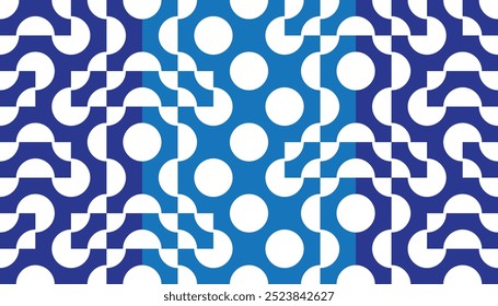 Geometric Abstract Background seamless combination of blue colors. Perfect for printing, design and textiles