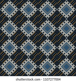 Geometric abstract background, geometric seamless pattern, shapes, tiles, stylized art. Raster geometric background, mosaic pattern in white, gray and black colors, graphic design.