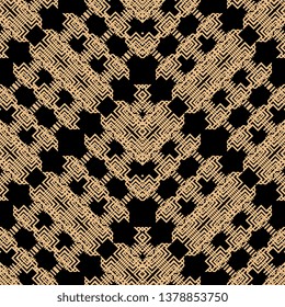 Geometric abstract background seamless pattern trendy vintage design modern artistic ready for print.