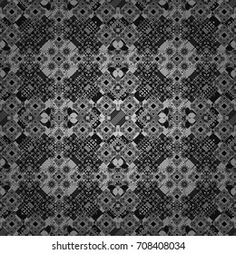 Geometric abstract background, geometric seamless pattern, shapes, tiles, stylized art. Vector geometric background, mosaic pattern in black and white colors, graphic design.
