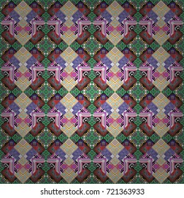 Geometric abstract background, geometric seamless pattern, shapes, tiles, stylized art. Vector geometric background, mosaic pattern in violet, gray and white colors, graphic design.