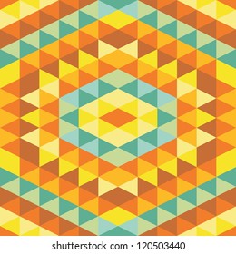 Geometric abstract background - seamless vector pattern. Ethnic boho style. 