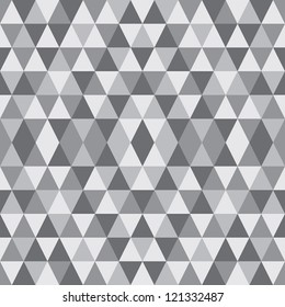 Geometric abstract background - seamless vector pattern in gray colors. 