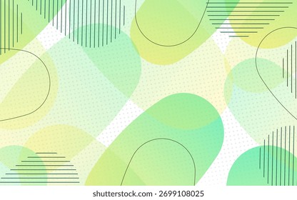 Plano de fundo geométrico abstrato, forma, gradações verde e amarela, meio-tom, vetores eps 10