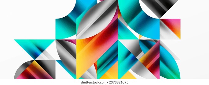 Geometric abstract background with abstract geometric shapes. Concept of creative technology, digital art, social communication, modern science for poster, cover, banner, brochure, website