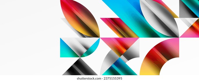 Geometric abstract background with abstract geometric shapes. Concept of creative technology, digital art, social communication, modern science for poster, cover, banner, brochure, website