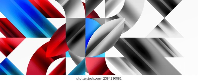 Fondo geométrico abstracto con formas geométricas abstractas. Concepto de tecnología creativa, arte digital, comunicación social, ciencia moderna para afiches, portada, pancarta, folleto, sitio web
