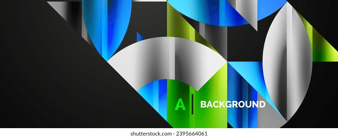 Geometric abstract background with abstract geometric shapes. Concept of creative technology, digital art, social communication, modern science for poster, cover, banner, brochure, website