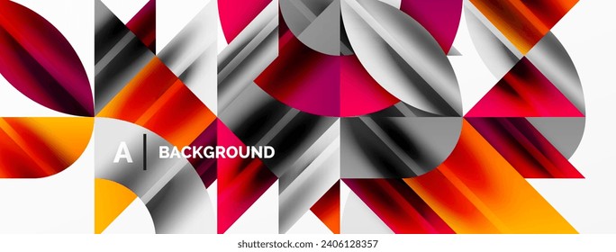 Geometric abstract background with abstract geometric shapes. Concept of creative technology, digital art, social communication, modern science for poster, cover, banner, brochure, website