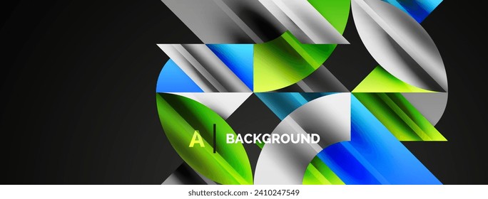 Fondo geométrico abstracto con formas geométricas abstractas. Concepto de tecnología creativa, arte digital, comunicación social, ciencia moderna para afiches, portada, pancarta, folleto, sitio web