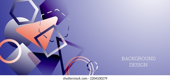 Geometric abstract background. Geometric shapes of different colors and sizes. Cover design, background, wallpaper. Vector