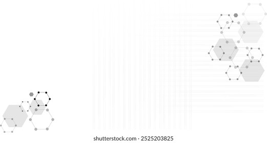 Geometric abstract background with simple Hexagon elements.