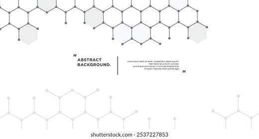 Geometric abstract background with simple hexagonal elements. Creative idea for medical, technology or science design