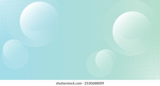 Geometric Abstract Background with Soft Circular Pattern. Technology futuristic concept. Horizontal banner template. Suit for cover, header, poster, banner, web
