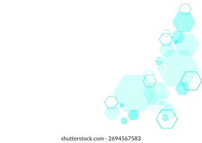 Fundo geométrico abstrato com hexágonos verdes suaves