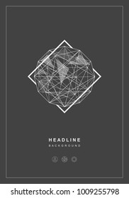 Geometric abstract background from sphere.