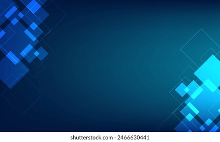 Fondo abstracto geométrico. Tecnología cuadrada y gráficos de ciencia digital con espacio de copia.
