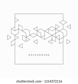 Geometric abstract background in style line art.