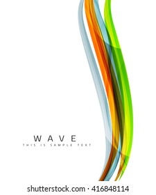 Geometric abstract background, swirl colorful lines - color curve stripes and lines in motion concept and with light and shadow effects. Presentation banner and business card message design template