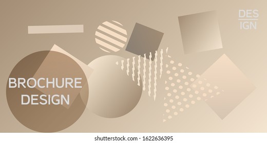 Geometric abstract background with trendy isometric shapes. Minimal universal banner templates in memphis style. Dynamic composition. Vector illustration.