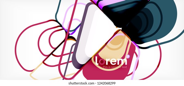 Geometric abstract background. Trendy abstract layout template for business or technology presentation or web brochure cover, wallpaper. Vector illustration