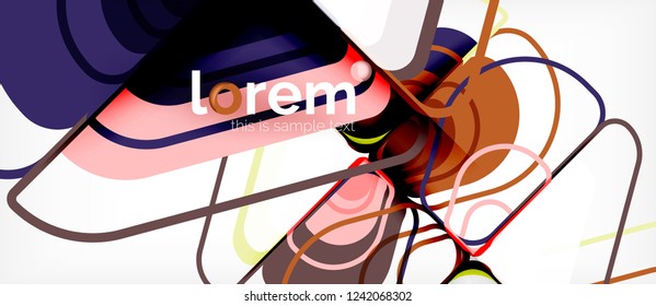Geometric abstract background. Trendy abstract layout template for business or technology presentation or web brochure cover, wallpaper. Vector illustration